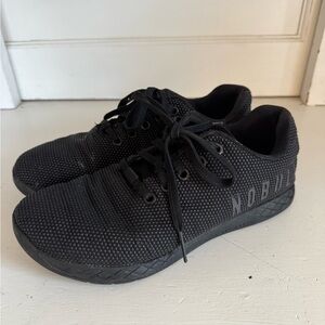 NoBull Outwork training shoes in triple black, men’s 7, women’s 8.5